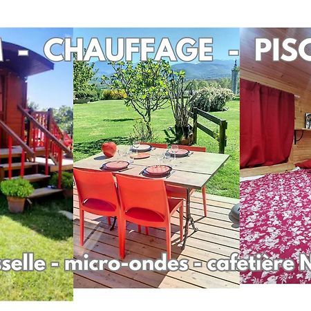 La Roulotte Du Cagire - 4 Pers - Pyrenees Pensionat Villeneuve-de-Rivière Exteriör bild
